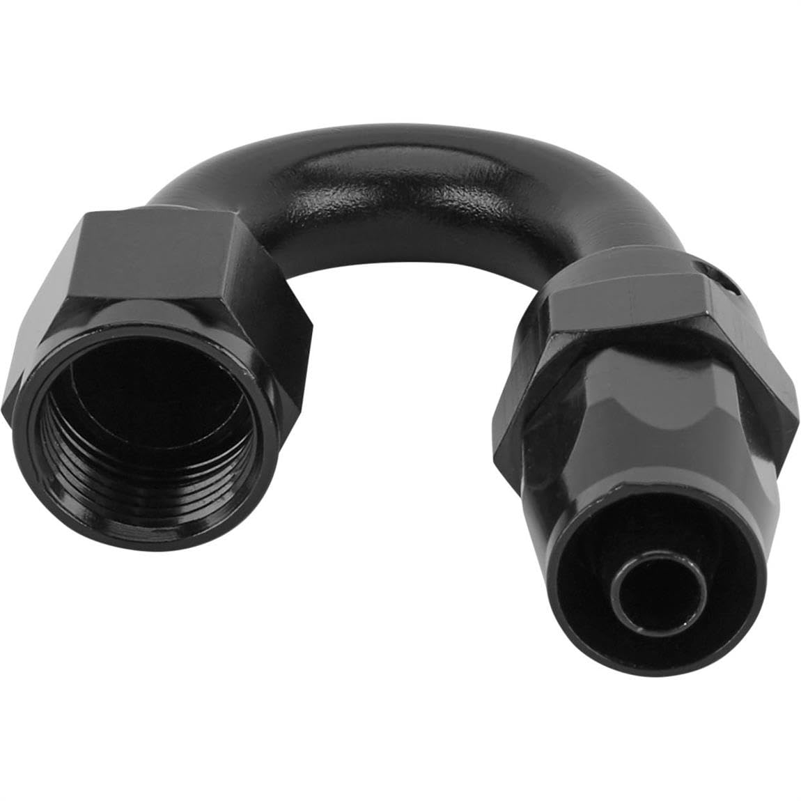 Fragola Performance Systems #8 Fem X #6 Hose 180 Deg Ucing Hose End Black 231807-BL