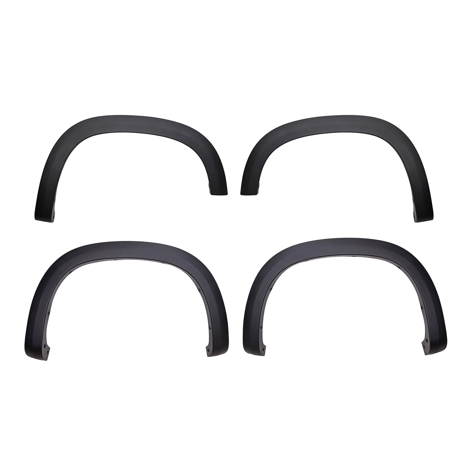 TrailFX Fender Flares OE Style Fits Chevrolet Silverado 1500 2019-2025 Black Smooth Paintable Polypropylene Set of 4 with Stainless Steel Hardware TrailFX TFC3005OE