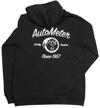 Zip AutoMeter Hoodie, Adult XLarge, Black, Vintage