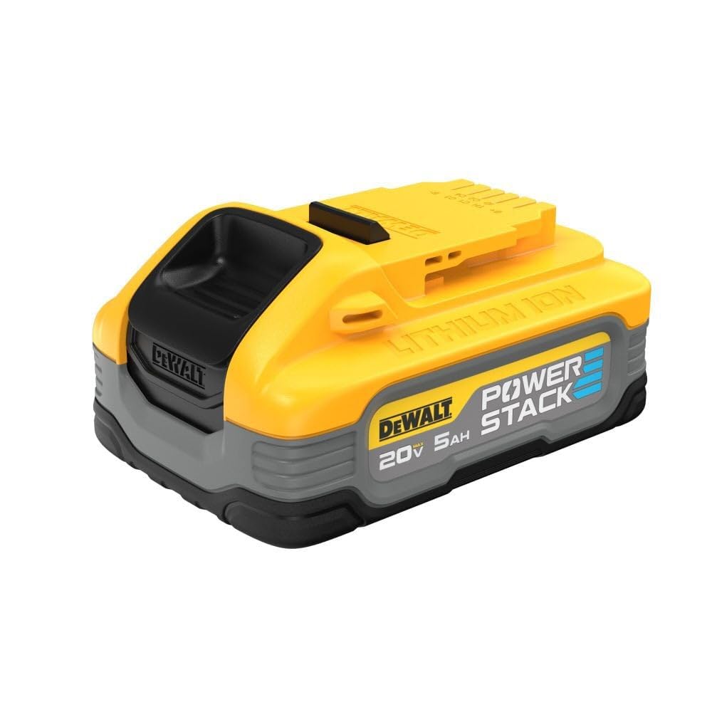 20V MAX DEWALT Powerstack Battery, Rechargeable, 5Ah, Lithium Ion, 2-Pack (DCBP520-2)