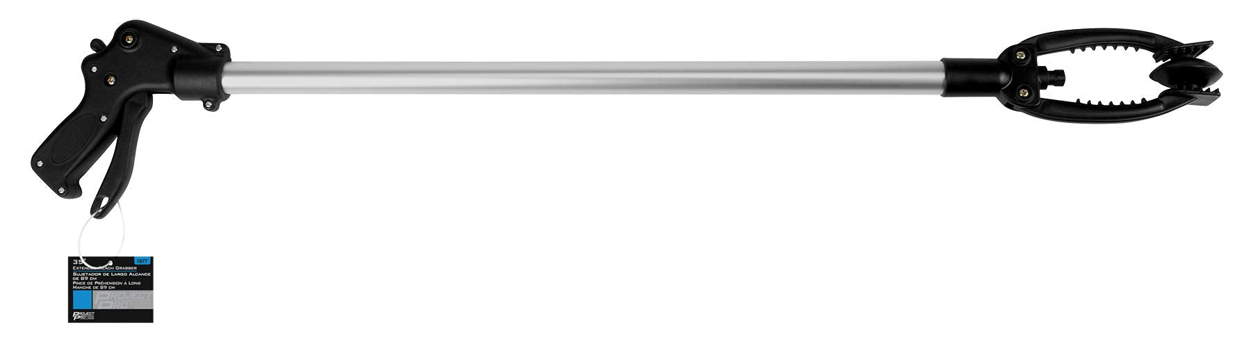 35-Inch Performance Tool Aluminum Reacher Grabber with Rubber Suction Cup Tips for Easy Access to High Shelves and Tight Spaces