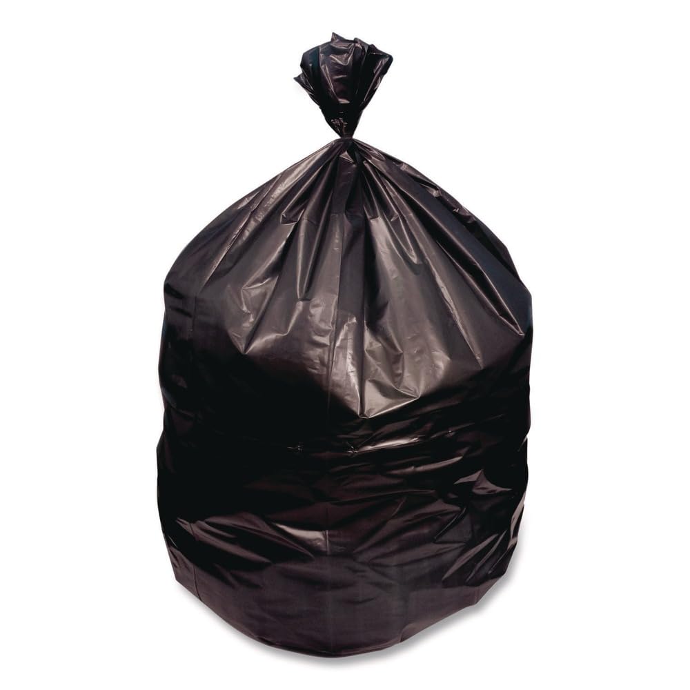 Coreless High-Density Can Liners, 33 gal, 16 mic, 33 x 40, Black, 250/Carton