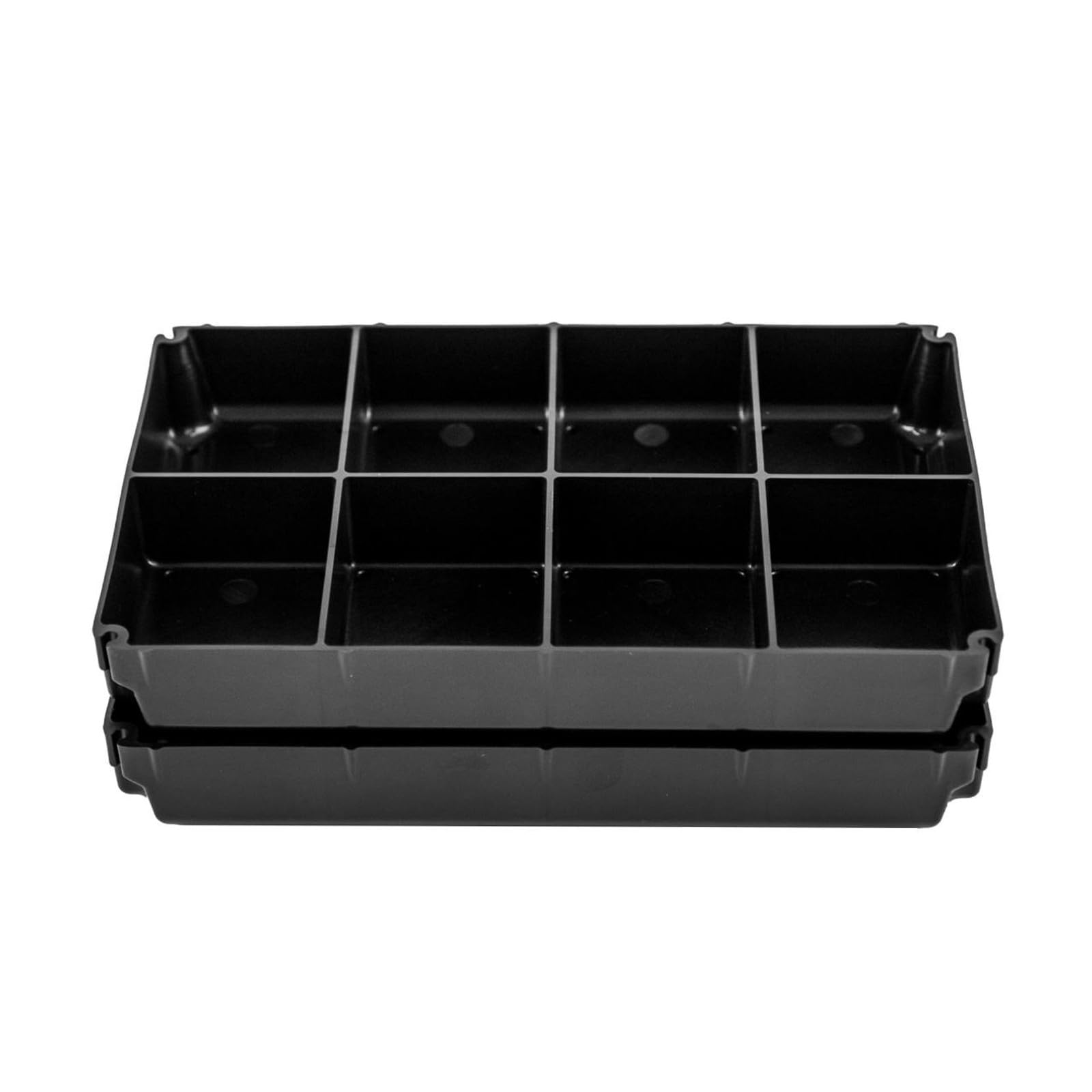 YakAttack Tray TracPak – 4x2 Half-Depth Insert | 8-Compartment Storage Trays for TracPak Box | 2 Pack with Stacking Tabs | Kayak Tackle & Tool Organizer | Made in USA