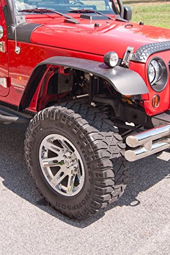All Terrain Flat Fender Flare Kit | Rugged Ridge, 4 Piece | 11620.10 | Fits 2007-2018 Jeep Wrangler JK
