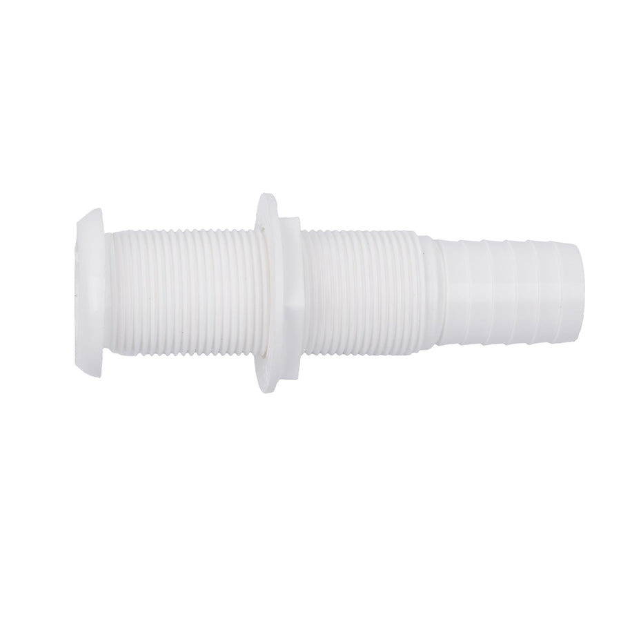 1-1/8 Inch T-H Marine Straight Thru-Hull Fittings - UV-Stabilized Virgin Material for Marine Plumbing - Secure Hose Barb for Livewell and Drain Systems - OEM and Aftermarket Rigging - Standard Length