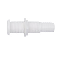 1-1/8 Inch T-H Marine Straight Thru-Hull Fittings - UV-Stabilized Virgin Material for Marine Plumbing - Secure Hose Barb for Livewell and Drain Systems - OEM and Aftermarket Rigging - Standard Length