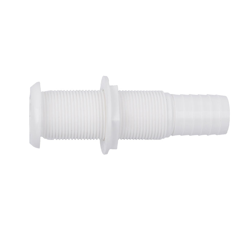 1-1/8 Inch T-H Marine Straight Thru-Hull Fittings - UV-Stabilized Virgin Material for Marine Plumbing - Secure Hose Barb for Livewell and Drain Systems - OEM and Aftermarket Rigging - Standard Length