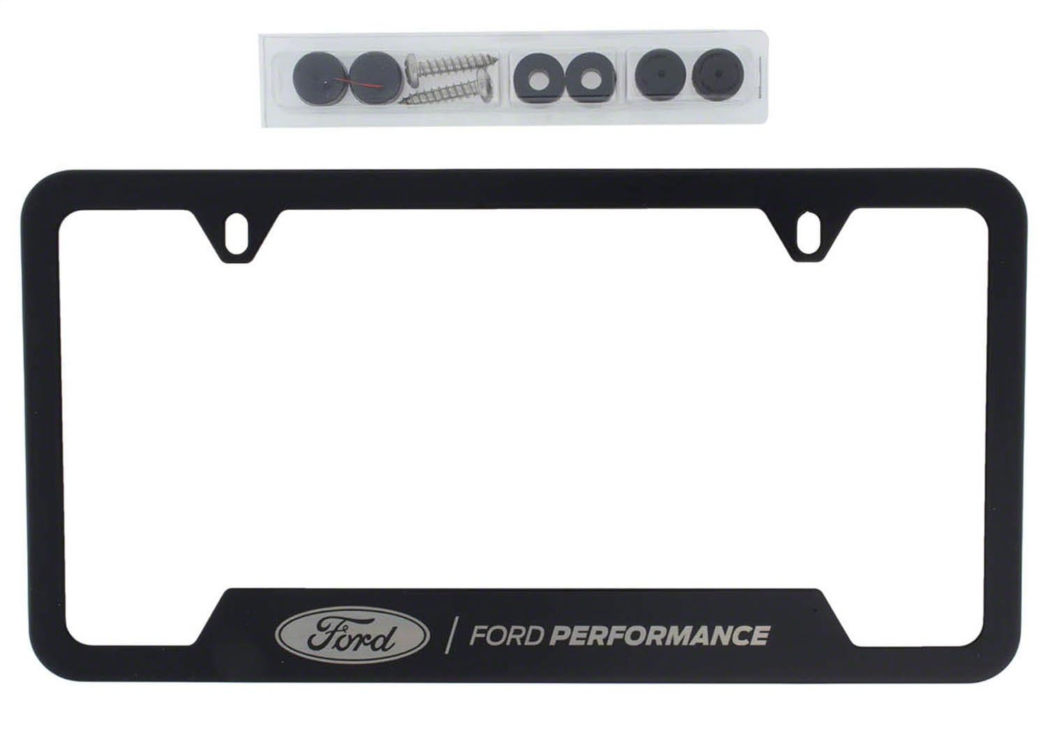 Black Stainless Steel FORD PERFORMANCE License Plate Frame