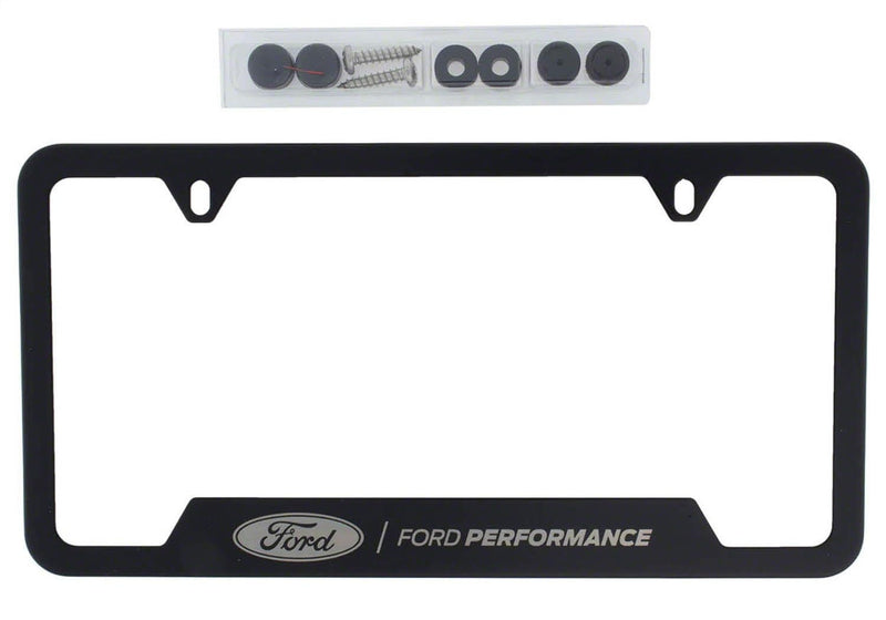 Black Stainless Steel FORD PERFORMANCE License Plate Frame