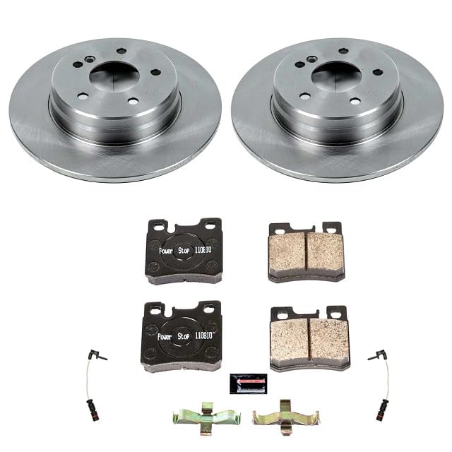 Power Stop KOE6340 Rear Replacement Brake Kit-OE Brake Rotors & Ceramic Brake Pads For Mercedes-Benz C36 AMG 1996-1997 [Model Specific]
