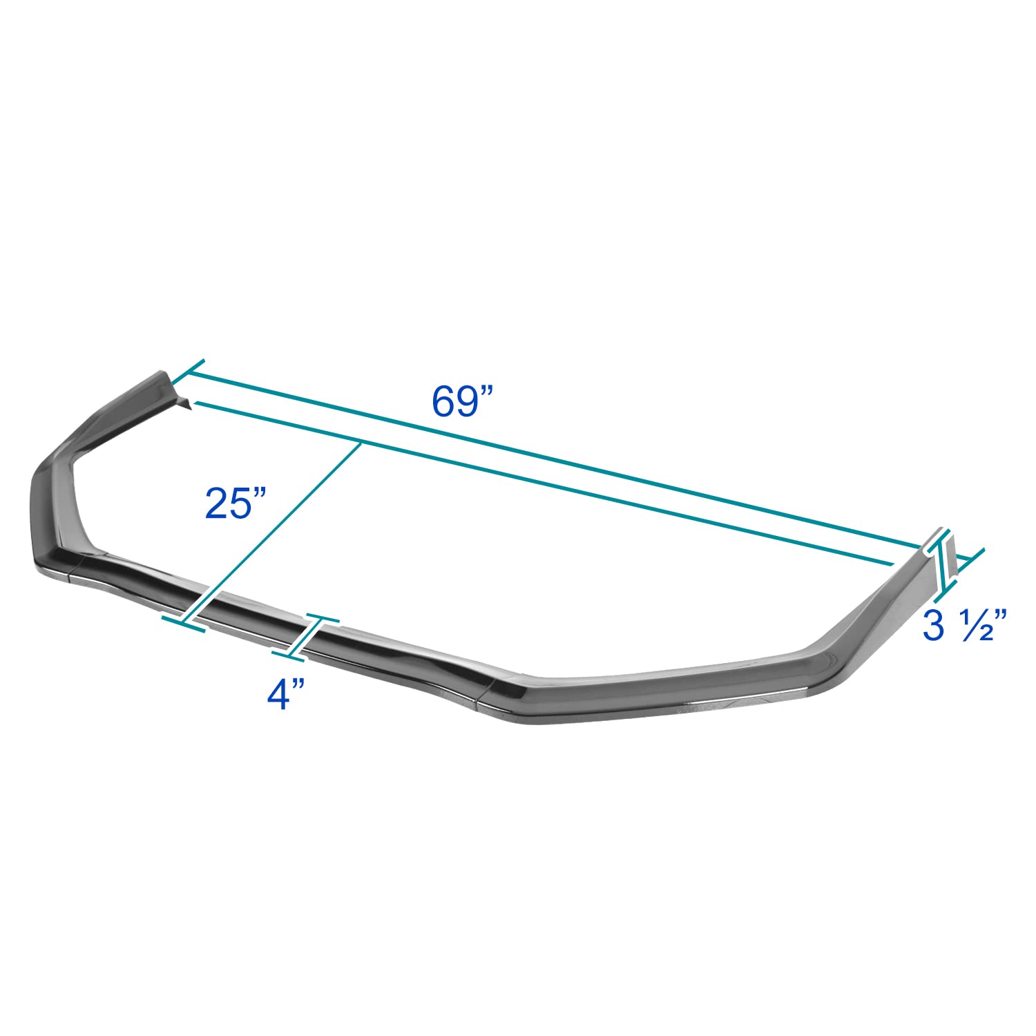 3PC Front Bumper Lip Spec-D Tuning Glossy Black Compatible with 2018-2021 Subaru WRX/STI