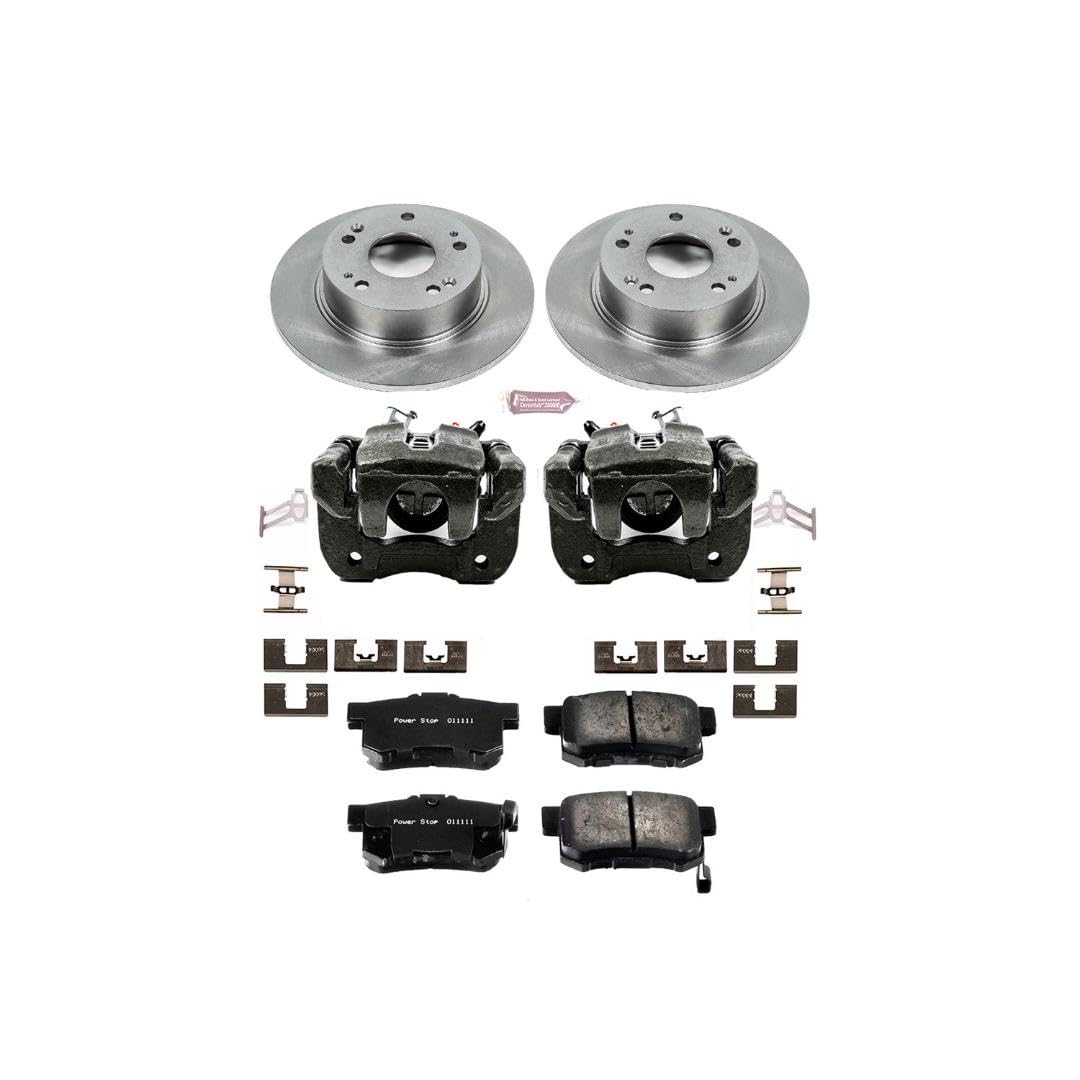 Power Stop KCOE2391 1-Click OE Replacement Brake Kit with Calipers For Acura TSX 2004-2008, Honda Accord 2003-2007 [Model Specific]