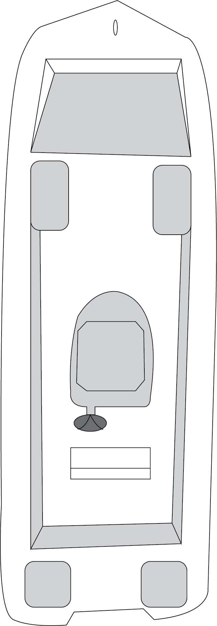 Flex-Fit CSR 78011 Cover for V-Hull Fishing Boats - 17' to 19', Haze Gray