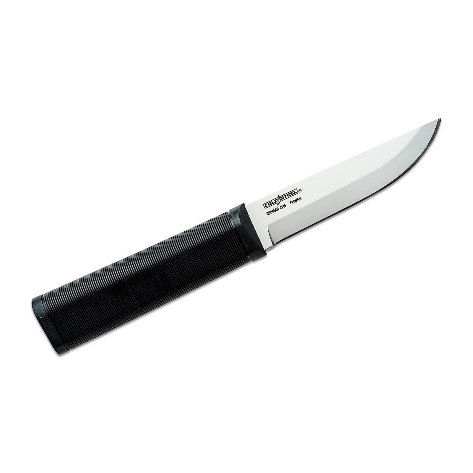 Cold Steel 4" Finn Bear Durable Compact German 4116 Stainless Steel Fixed Blade Straight Back Outdoor Game Hunting Utility Knife, 4-1/2" Textured Handle, Secure-Ex Sheath