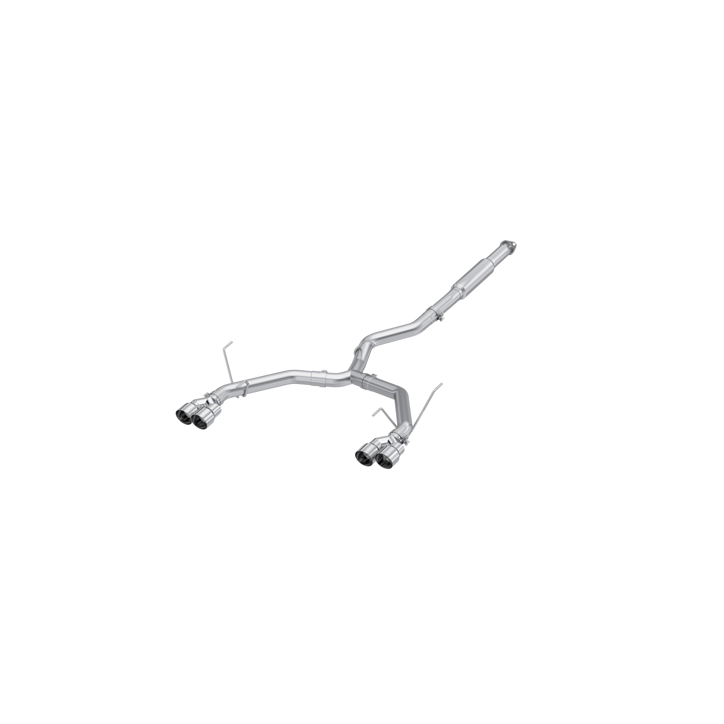 3In Cat-Back T304 Stainless Steel Dual Split Rear Quad Tips Race Profile