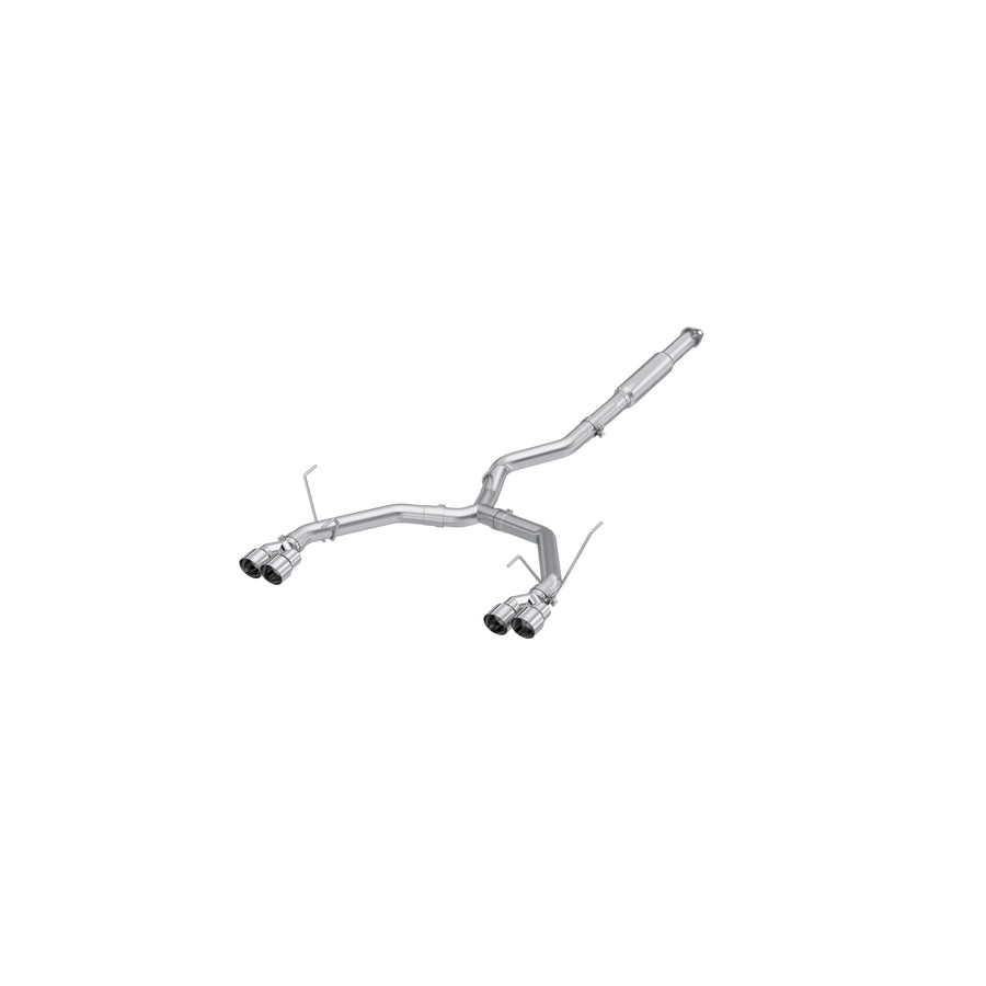 3In Cat-Back T304 Stainless Steel Dual Split Rear Quad Tips Race Profile