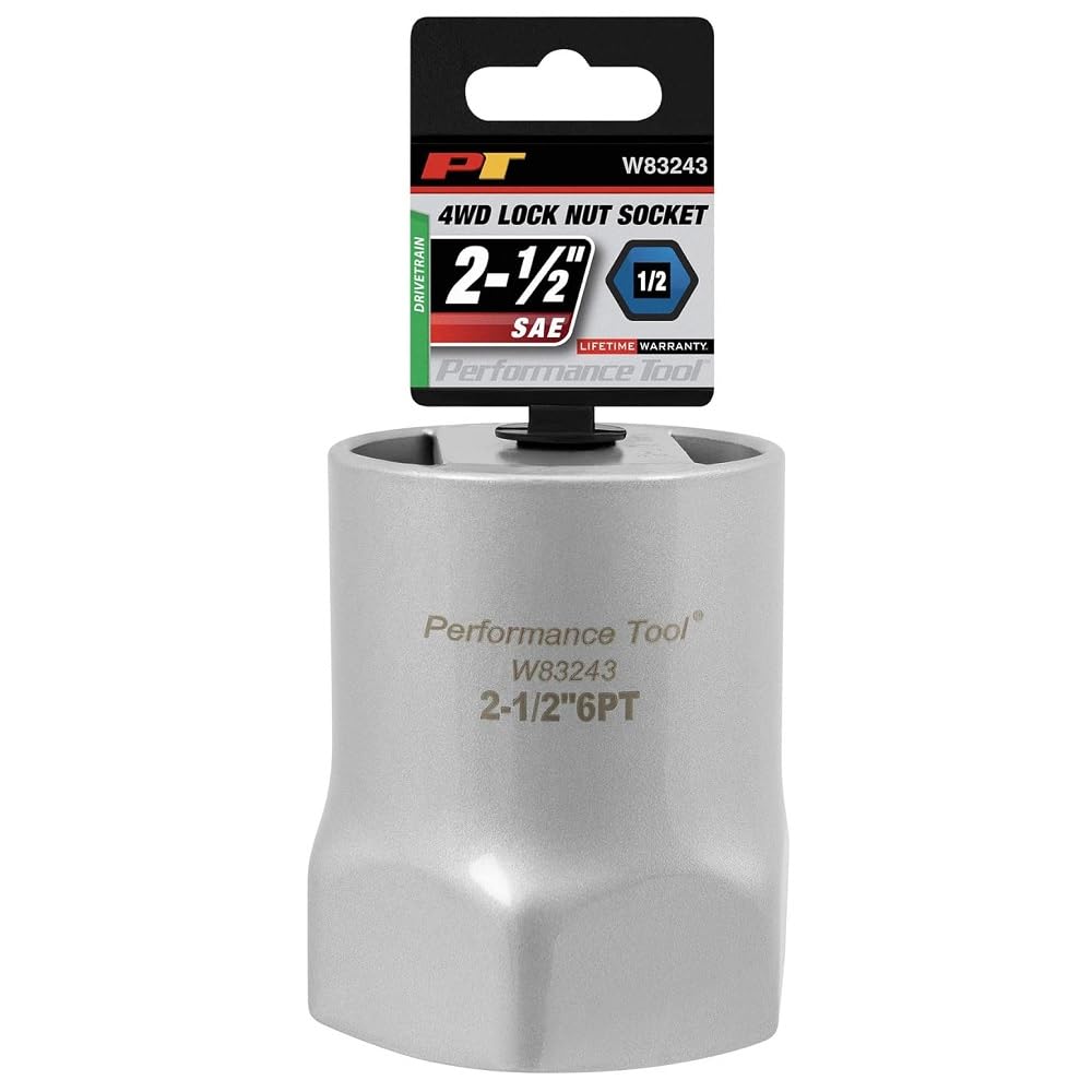 W83243 Performance Tool 1/2-Inch Drive Hex Lock Nut Socket, 2-1/2-Inch