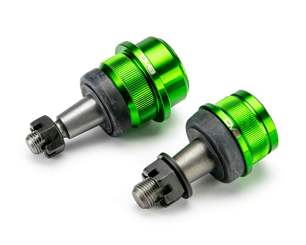 Upgraded DV8 Offroad Ball Joint Set for 2007-2018 Jeep Wrangler JK | Fits Dana 30 or Dana 44 Axles | Greaseable Fittings | Grooved Housing Spines | Includes (2) Upper & Lower Ball Joints
