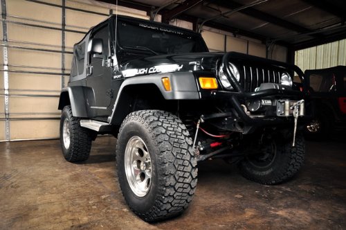 Rough Country Fender Flares 6.5" (fits) 1997-2006 Jeep Wrangler TJ LJ | Front/Rear | 1031, Black