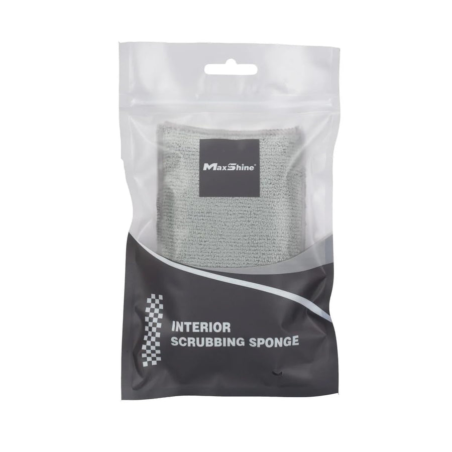 Maxshine Interior Scrubbing Sponge Duo Universal | Dual-Sided Bristle & Microfiber Pads for Deep Cleaning Leather, Vinyl, Plastic & Upholstery | Soft-Grip, Reusable, Ergonomic Design