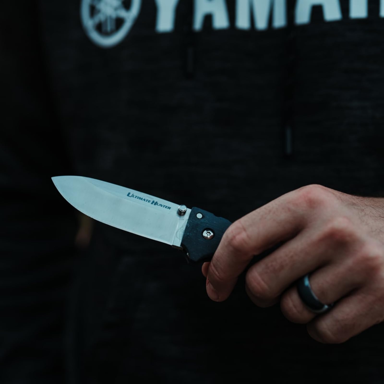 Cold Steel 3.5" Ultimate Hunter S35VN Razor-Sharp Blade 5" G-10 Easy-to-Grip Orange Handle Hunting Folding Knife with Tri-Ad Locking Mechanism
