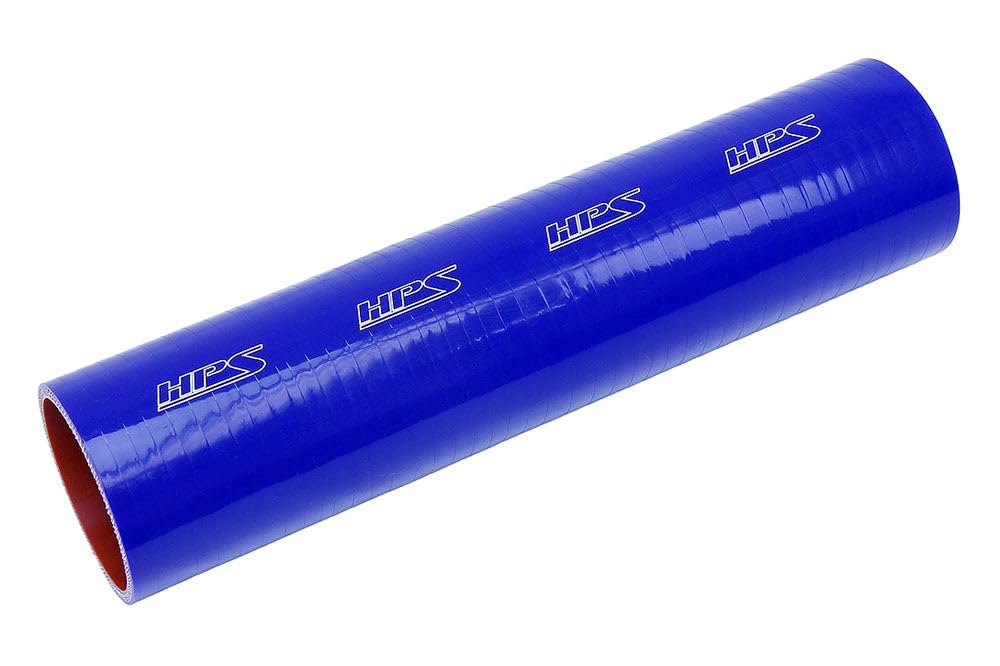 HPS Silicone HTST-375-BLUE High Temperature 4-ply Reinforced Tube Coupler Hose, 30 PSI Maximum Pressure, 12" Length, 3-3/4" ID, Blue
