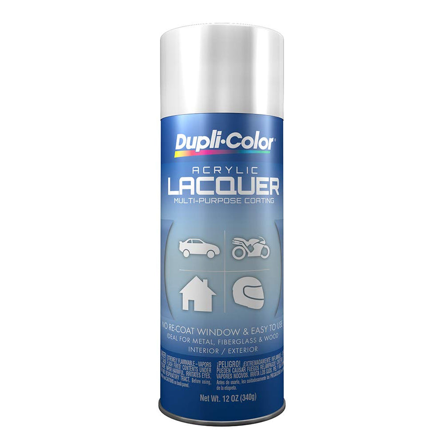 Gloss Dupli-Color EDAL1675 Premium Lacquer, White Spray Paint - 12 oz. Aerosol Can