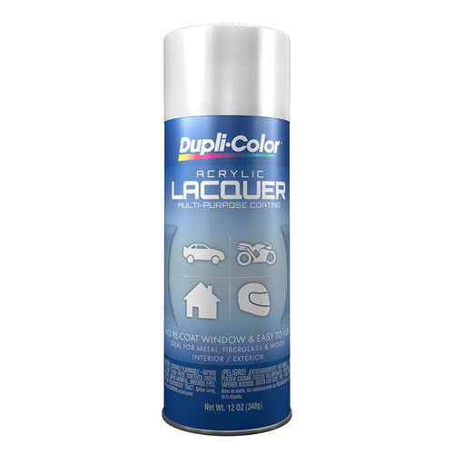 Gloss Dupli-Color EDAL1675 Premium Lacquer, White Spray Paint - 12 oz. Aerosol Can