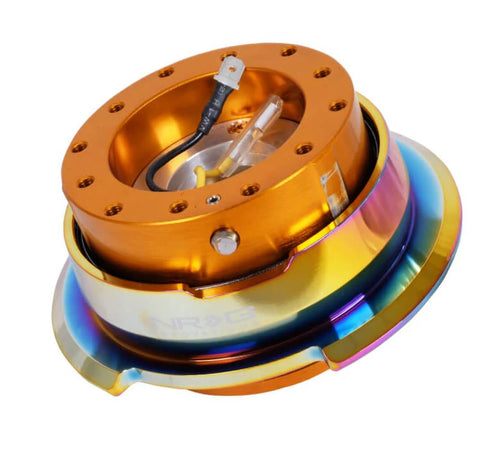 NRG Innovations GEN 2.8 NRG-SRK-280RG-MC Steering Wheel Quick Release Kit Adapter, 6-Hole & 6x70 and 6x74mm Bolt Patterns Rose Gold Body/Neo Chrome Ring