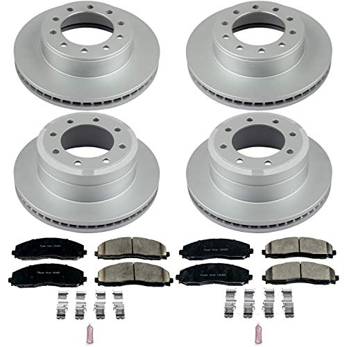 Power Stop CRK8028 Geomet® Coated Brake Kit Front & Rear For Ford F-350 Super Duty 2015-2016 [Model Specific]