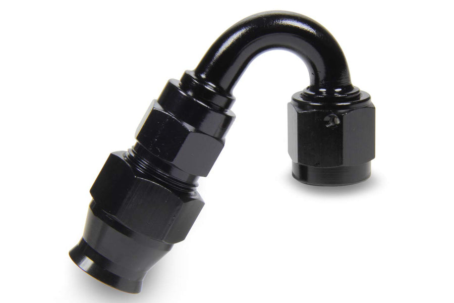 Fragola Fitting, Race-Rite Hose End, PTFE Hose, 150 Degree, 6 an Female to 6 an Hose, Swivel, Aluminum, Black, Each