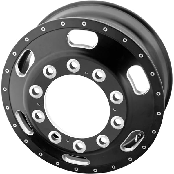 ATX AO402 S-BLK INDY Mill Wheel with Aluminum (24.5 x 8.25 inches /10 x 285 mm, 144 mm Offset)