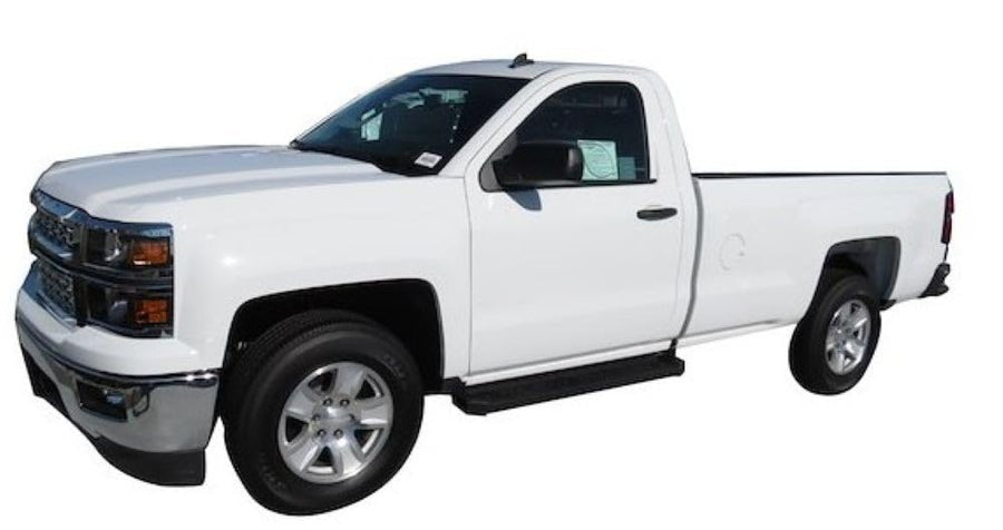 TrailFX Running Board RBW01B Fits Chevrolet Silverado 1500 Standard Cab 2007-2018 Steel 6.5" Black Powder Coated Steel 300 lb Capacity Set of 2