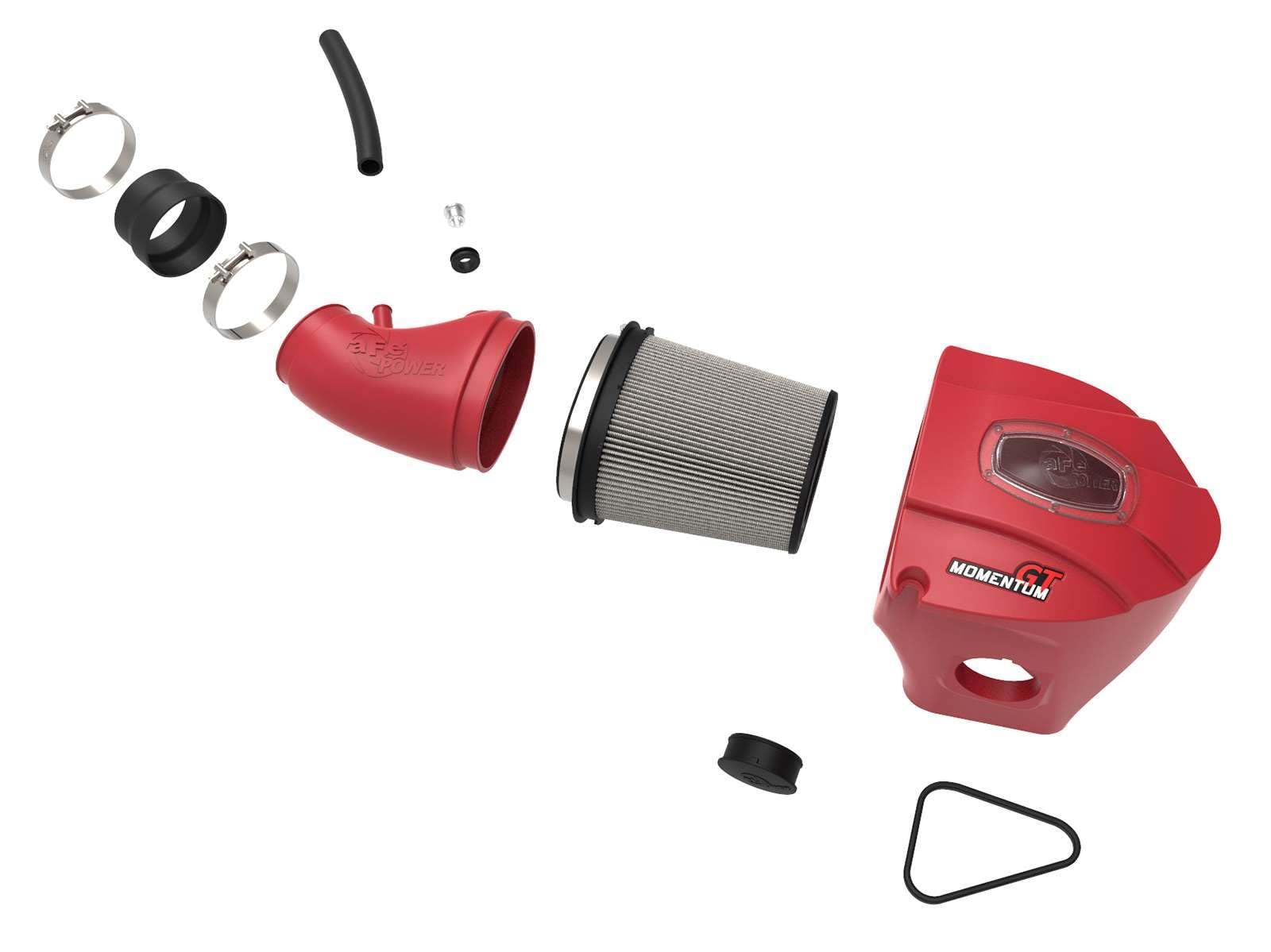 Momentum GT aFe POWER Cold Air Intake System w/Pro DRY S Filter, #51-72203-R, Red