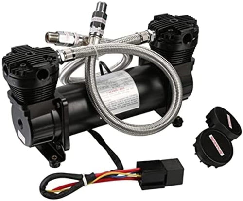 Compressor Bulldog Winch 41006- 200Psi Double Cylinder for On-Board Use 4.2Cfm, Black