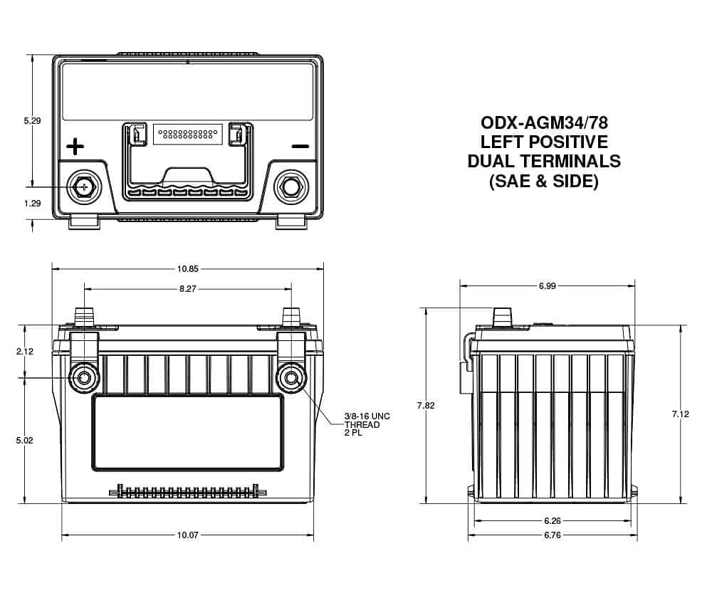 Extreme Series Odyssey Battery ODX-AGM34 AGM Battery