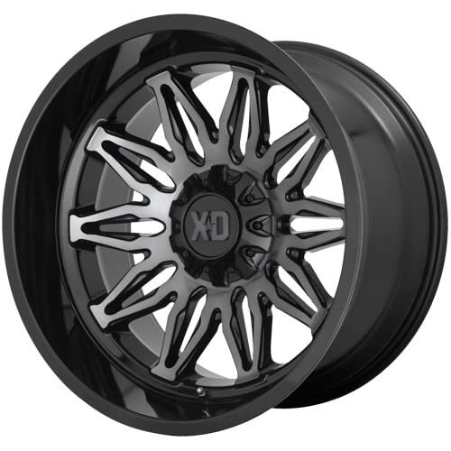 XD Wheels Gunner Xd859 Gloss Black MACHINED with Gray Tint Wheel Alloy Steel (22 x 10. inches /6 x 106 mm, -18 mm Offset)