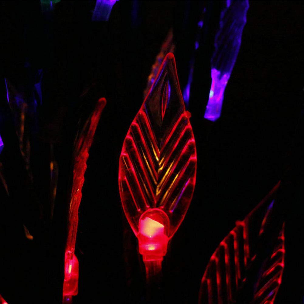 Durable Energy Saving Grass Simulation Leaf Branch Sun Outdoor Garden Light