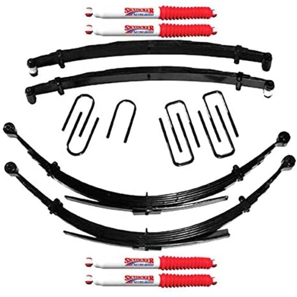 Skyjacker Suspension Lift Kit D800BKS-N w/Shock Nitro Shocks 8 in. Lift Incl. Front/Rear Leaf Springs Front/Rear U Bolt Kits Front Bushing Kit