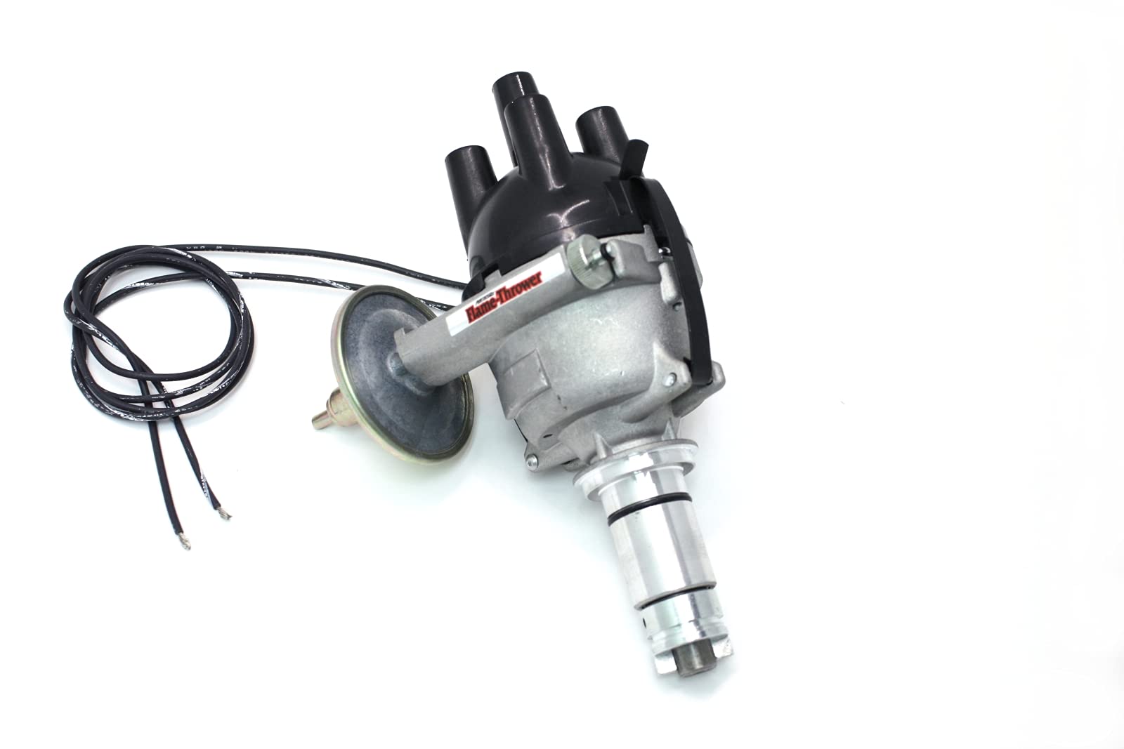 Pertronix Flame-Thrower D172401 Plug and Play Vacuum Advance 12V Positive Ground Electronic Distributor with Ignitor for British 25D 4-Cylinder Engine