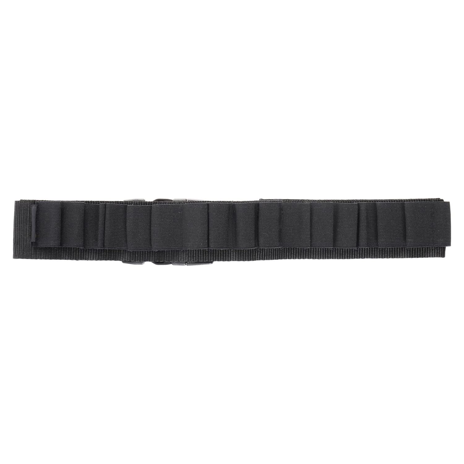 Adjustable Tactical Round HUNTERS SPECIALTIES Shotgun Shell Belt with Quick Release Buckle - Holds Up To 25 Shells Black