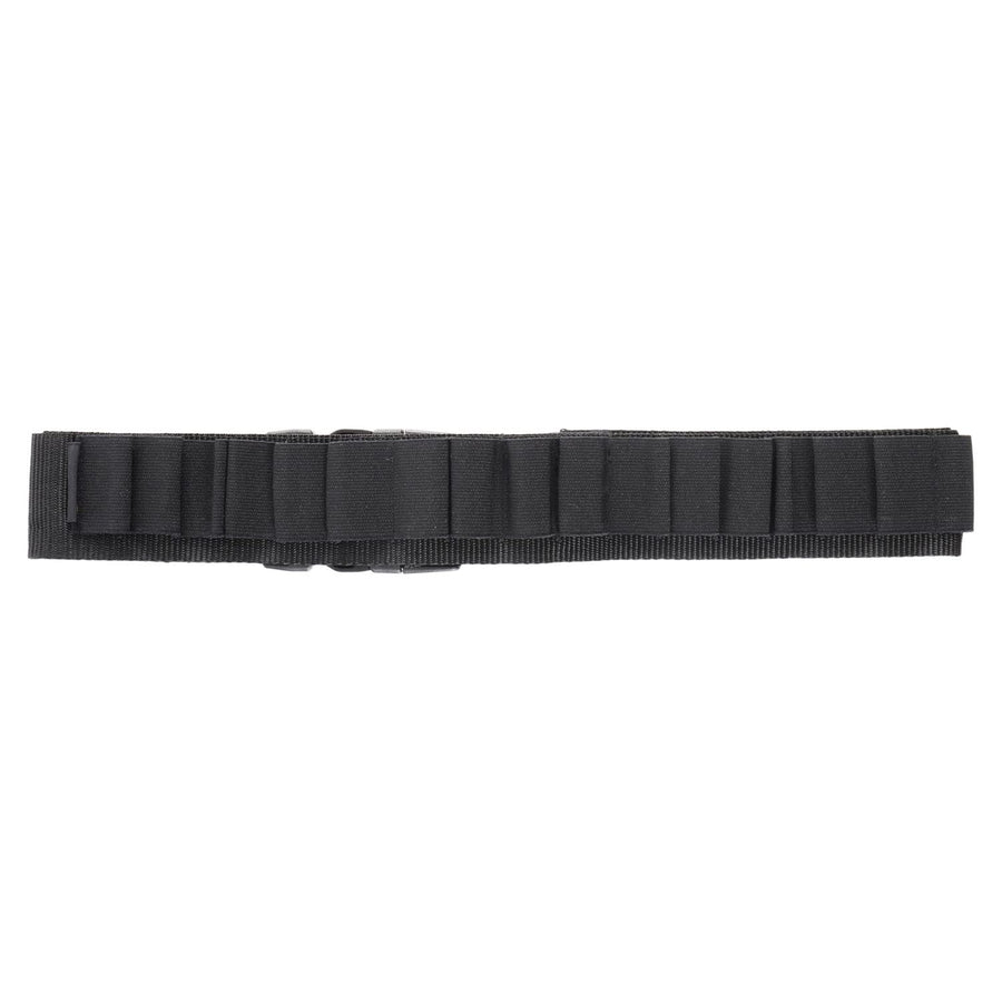 Adjustable Tactical Round HUNTERS SPECIALTIES Shotgun Shell Belt with Quick Release Buckle - Holds Up To 25 Shells Black