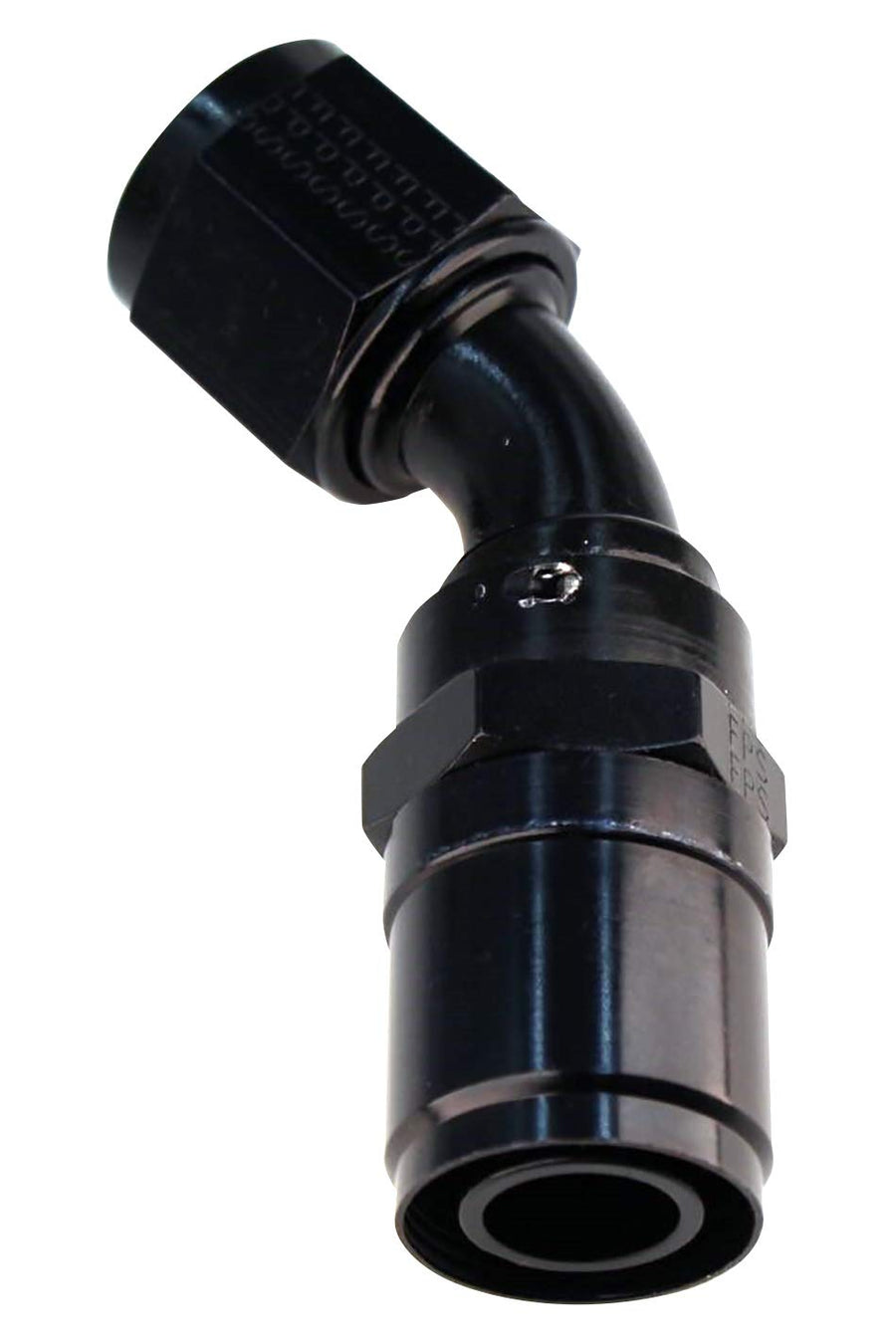 FRAGOLA Hose End Fitting, Crimp-On, 60 Degree, 8 an Hose Crimp to 8 an Female, Aluminum, Black Anodize, Each