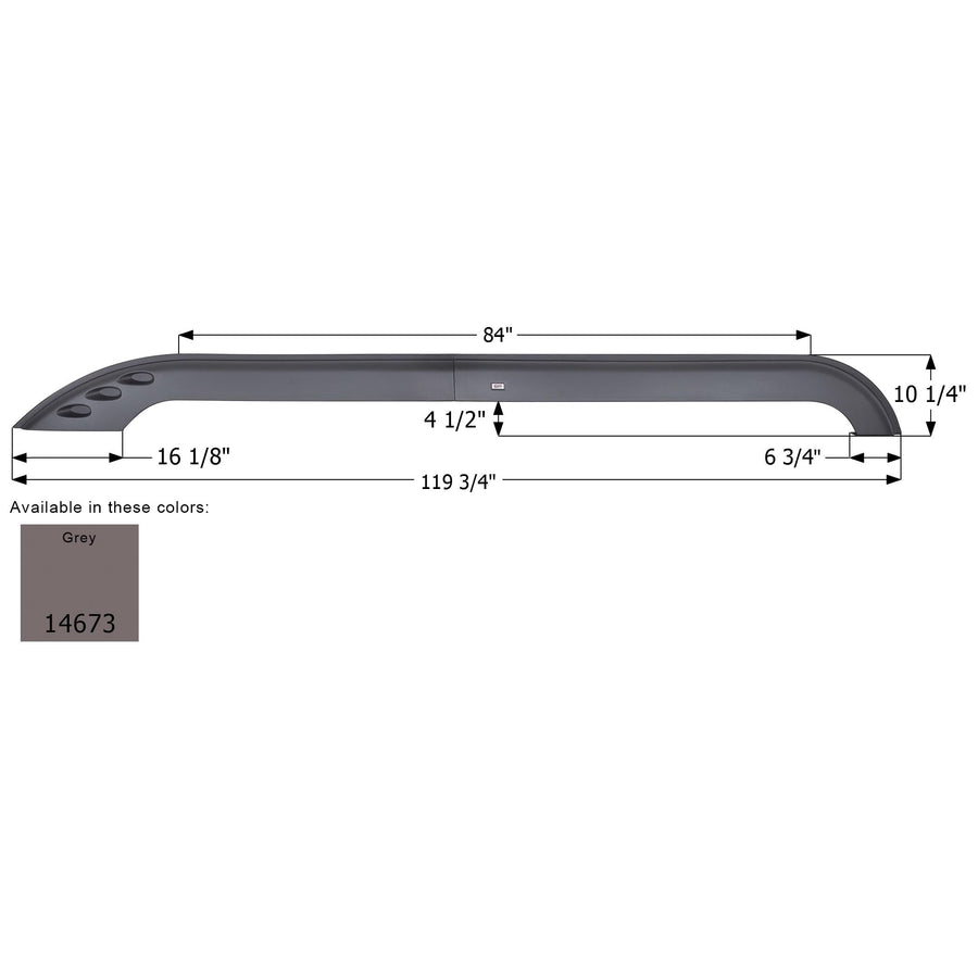 Fender Skirt, ICON 14673, Triple, FS4673, Grey, MVP RV, RH