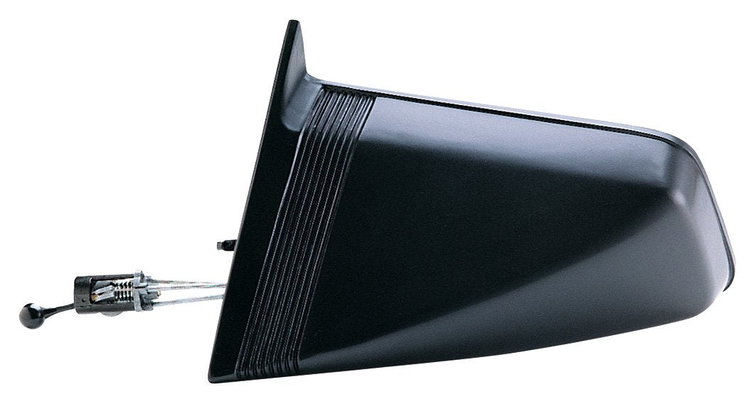 Driver Side Fit Mirror for Buick Skyhawk, Chevy Cavalier, Pontiac Sunbird, Black, spot, Non-Foldaway, Manual Remote