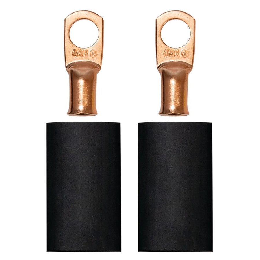 Battery Cable Terminal Kit Moroso 74167 for Crimp/Solder, 4 Ga Wire, 3/8 Diameter Stud, Pack of 2