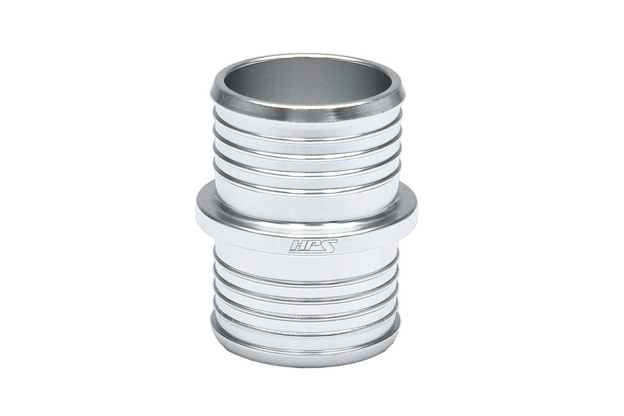 HPS 1-1/4" AHU-125-SL Billet 6061 Aluminum Joiner Hose Union Connector, 2" Length, Silver, 32mm OD