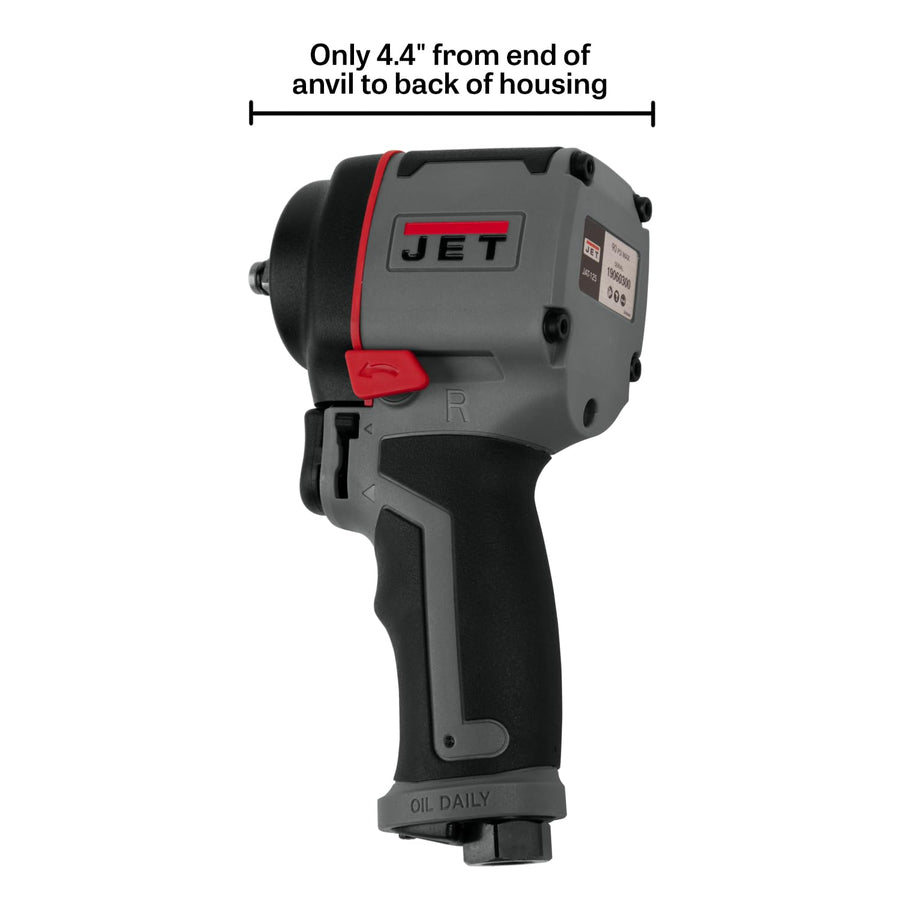 3/8-Inch JET Stubby Impact Wrench, 430 ft-lbs, 8500 RPM (JAT-125)