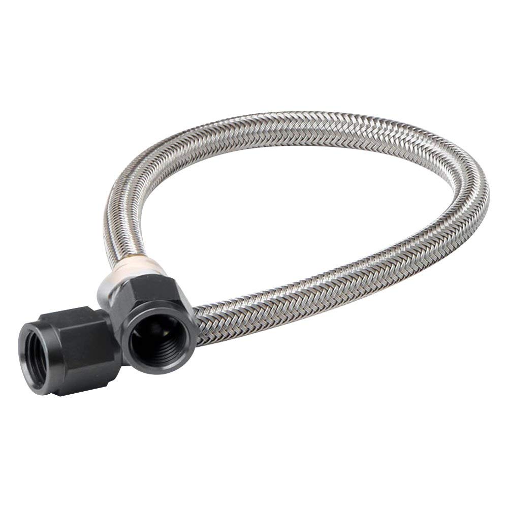 6An NOS S.S. Braided Hose, 1 Ft, Black