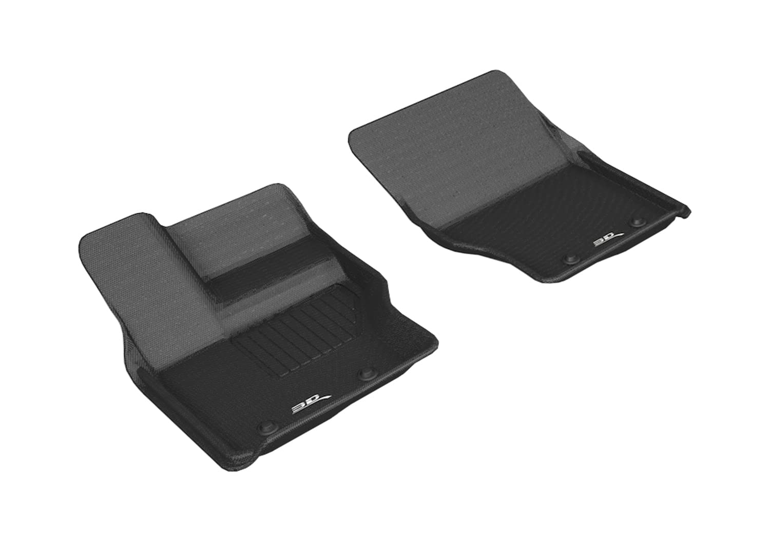 Kagu Floor Mat (Black) 3D MAXpider Custom Fit Compatible with Land Rover Discovery 2017-2026 - Front Row